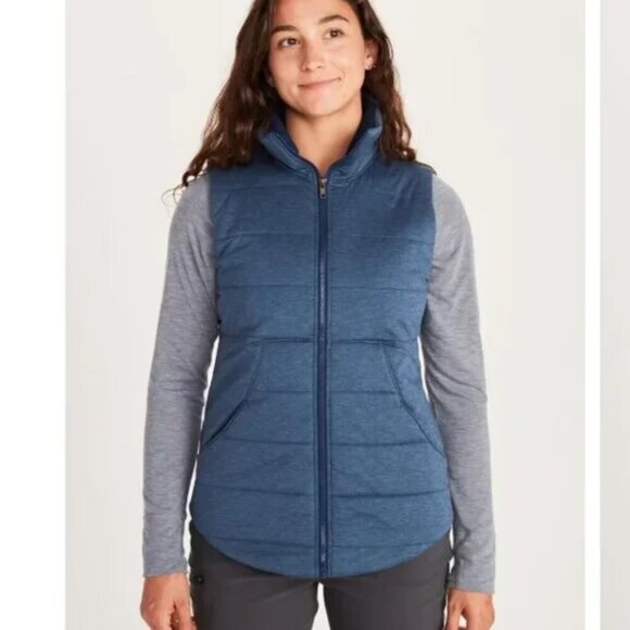 Marmot Women's Visita Insulated Vest Artic Navy Heather Blue Size Small - Picture 1 of 11